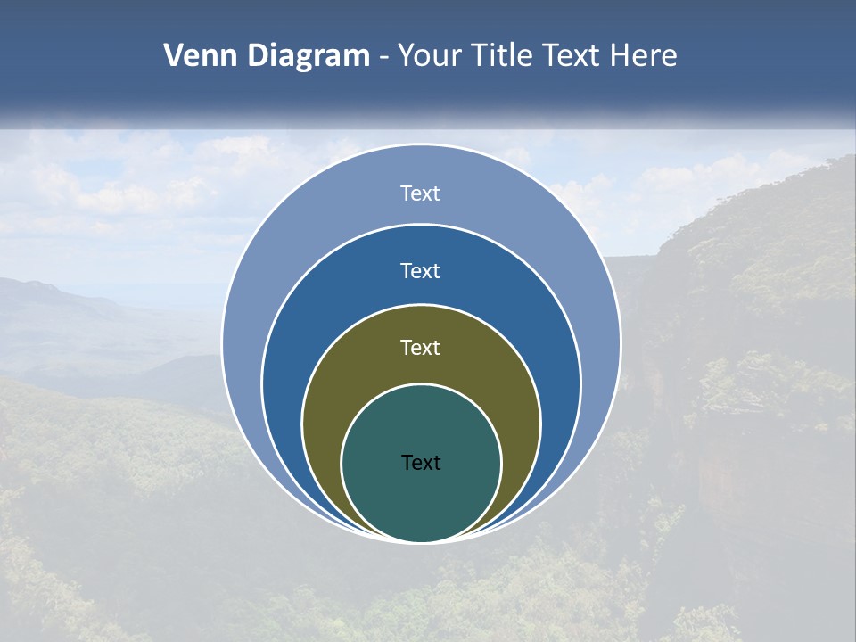 A Scenic View Of The Blue Mountains With Clouds In The Sky PowerPoint Template