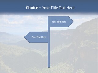 A Scenic View Of The Blue Mountains With Clouds In The Sky PowerPoint Template