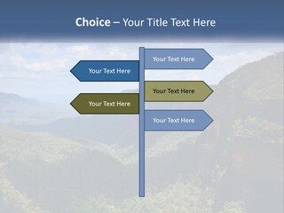 A Scenic View Of The Blue Mountains With Clouds In The Sky PowerPoint Template