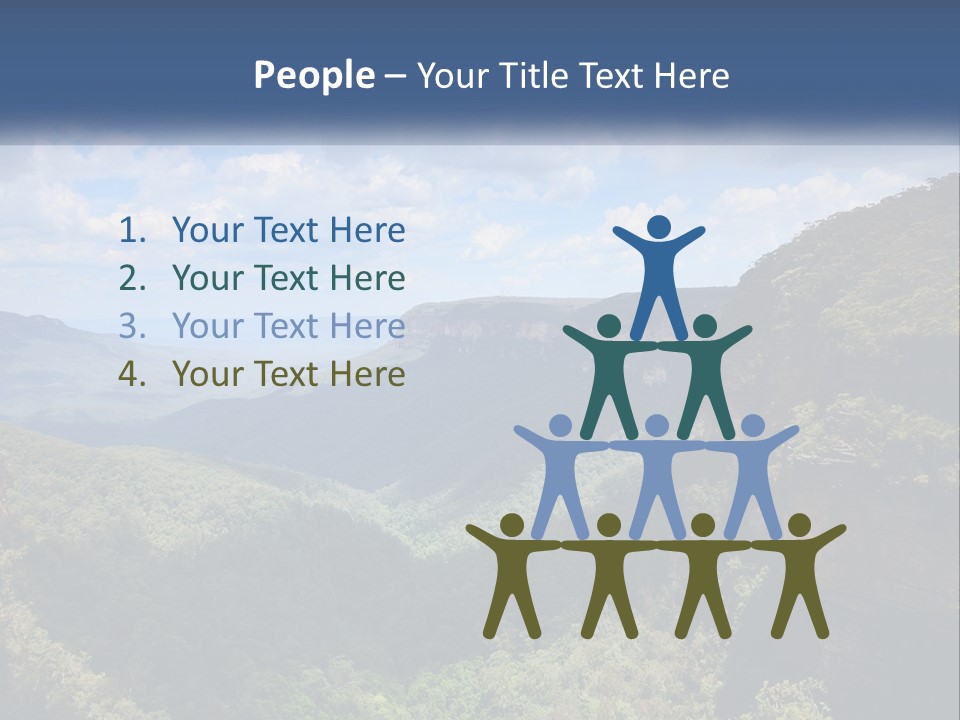 A Scenic View Of The Blue Mountains With Clouds In The Sky PowerPoint Template