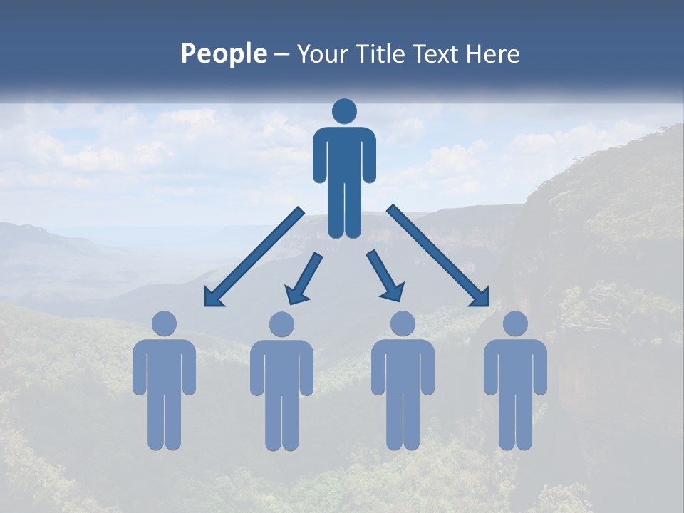 A Scenic View Of The Blue Mountains With Clouds In The Sky PowerPoint Template