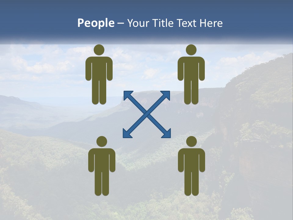 A Scenic View Of The Blue Mountains With Clouds In The Sky PowerPoint Template