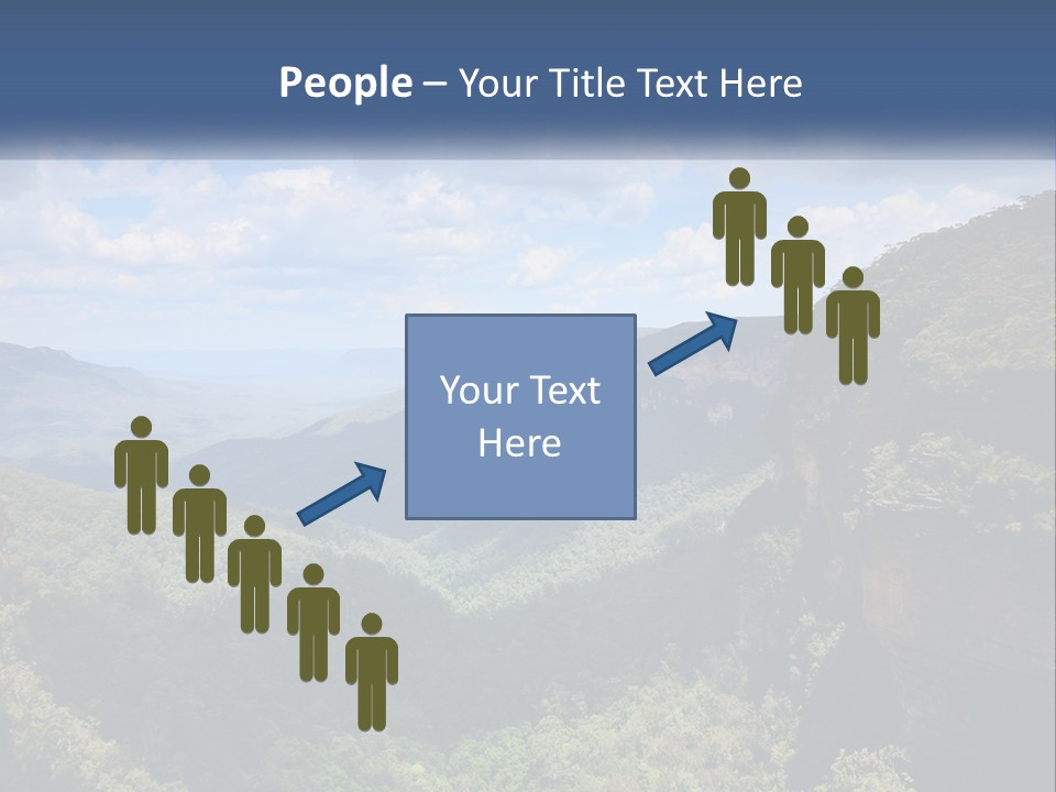 A Scenic View Of The Blue Mountains With Clouds In The Sky PowerPoint Template