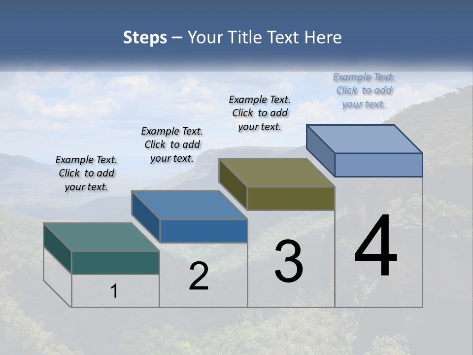 A Scenic View Of The Blue Mountains With Clouds In The Sky PowerPoint Template