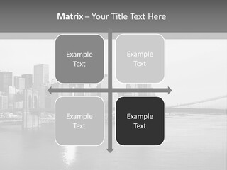 A Black And White Photo Of A City Skyline PowerPoint Template