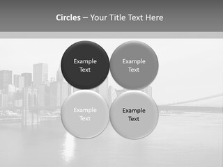 A Black And White Photo Of A City Skyline PowerPoint Template