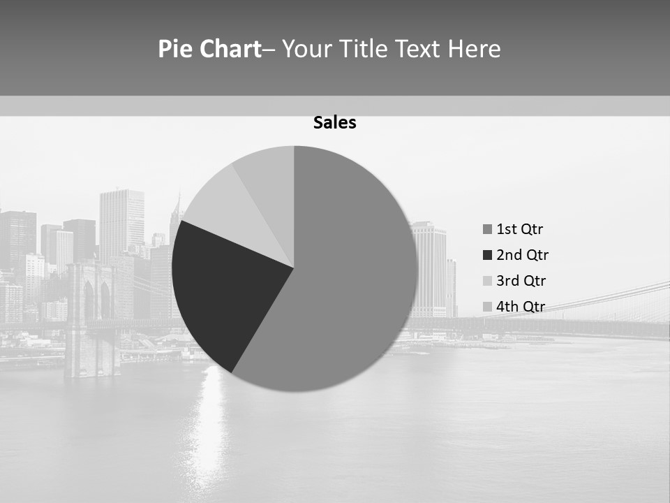 A Black And White Photo Of A City Skyline PowerPoint Template
