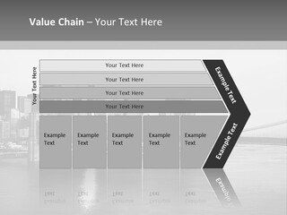 A Black And White Photo Of A City Skyline PowerPoint Template
