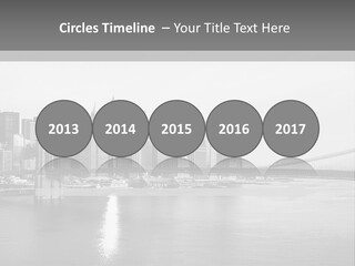 A Black And White Photo Of A City Skyline PowerPoint Template