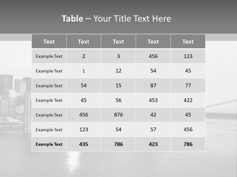 A Black And White Photo Of A City Skyline PowerPoint Template
