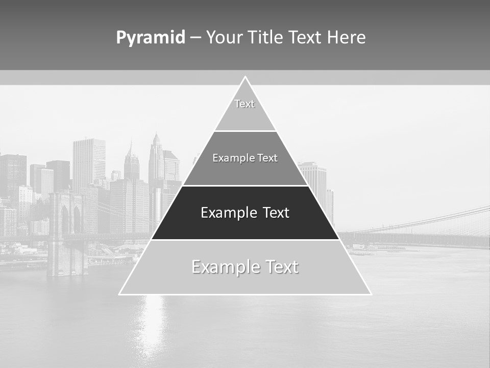 A Black And White Photo Of A City Skyline PowerPoint Template