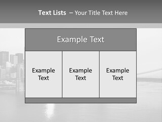 A Black And White Photo Of A City Skyline PowerPoint Template