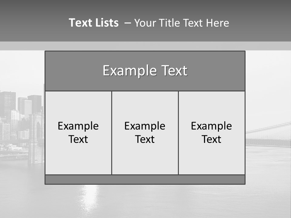 A Black And White Photo Of A City Skyline PowerPoint Template
