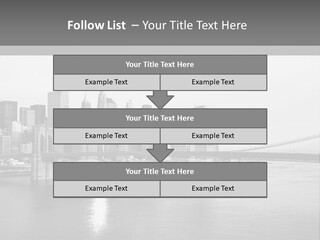 A Black And White Photo Of A City Skyline PowerPoint Template