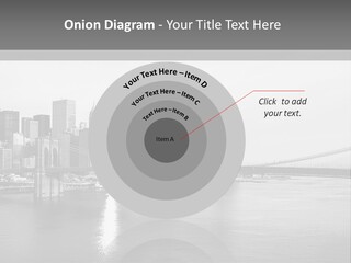 A Black And White Photo Of A City Skyline PowerPoint Template