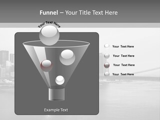 A Black And White Photo Of A City Skyline PowerPoint Template