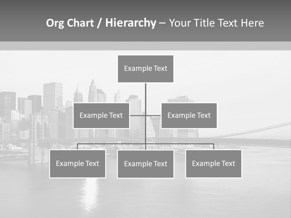 A Black And White Photo Of A City Skyline PowerPoint Template