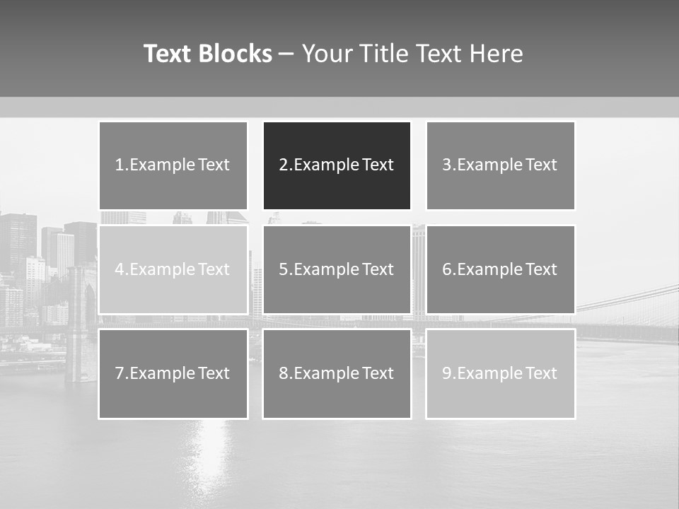 A Black And White Photo Of A City Skyline PowerPoint Template