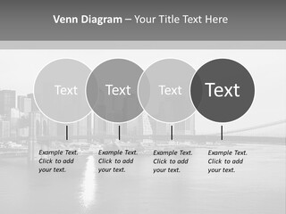 A Black And White Photo Of A City Skyline PowerPoint Template