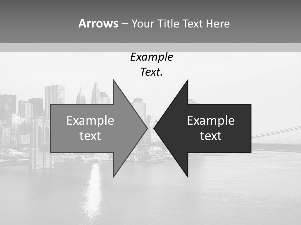 A Black And White Photo Of A City Skyline PowerPoint Template