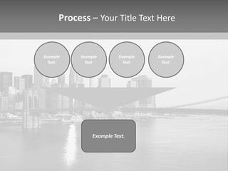 A Black And White Photo Of A City Skyline PowerPoint Template