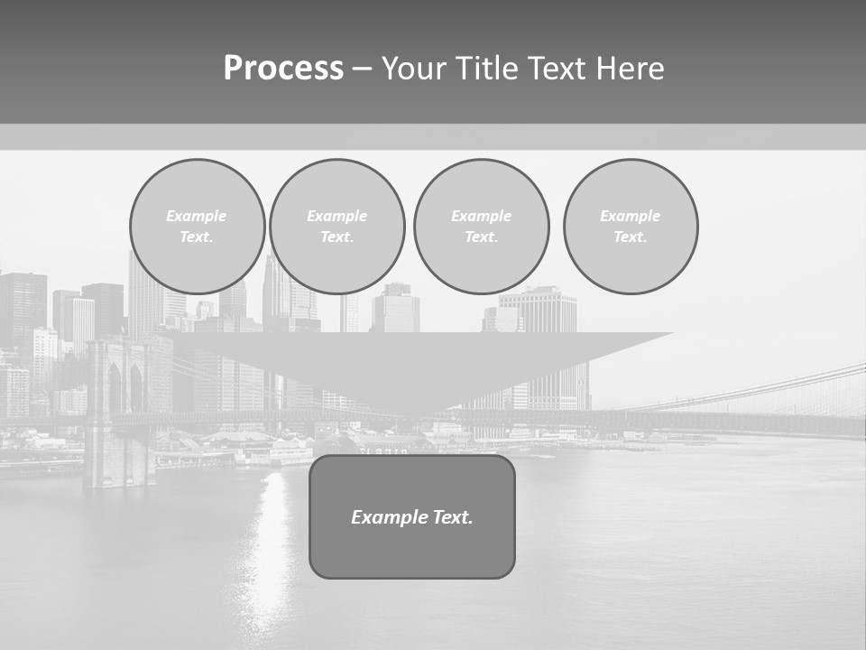 A Black And White Photo Of A City Skyline PowerPoint Template