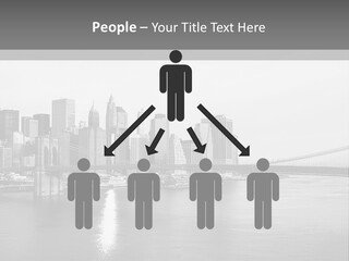 A Black And White Photo Of A City Skyline PowerPoint Template