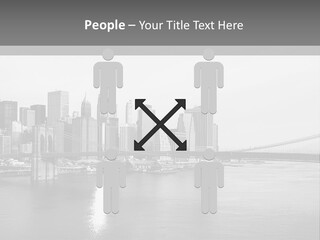 A Black And White Photo Of A City Skyline PowerPoint Template