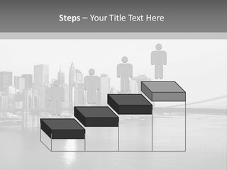 A Black And White Photo Of A City Skyline PowerPoint Template