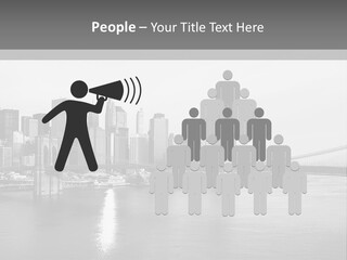 A Black And White Photo Of A City Skyline PowerPoint Template