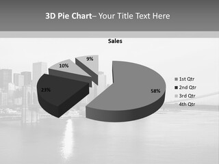 A Black And White Photo Of A City Skyline PowerPoint Template