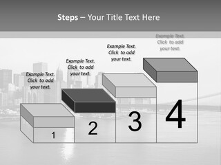 A Black And White Photo Of A City Skyline PowerPoint Template