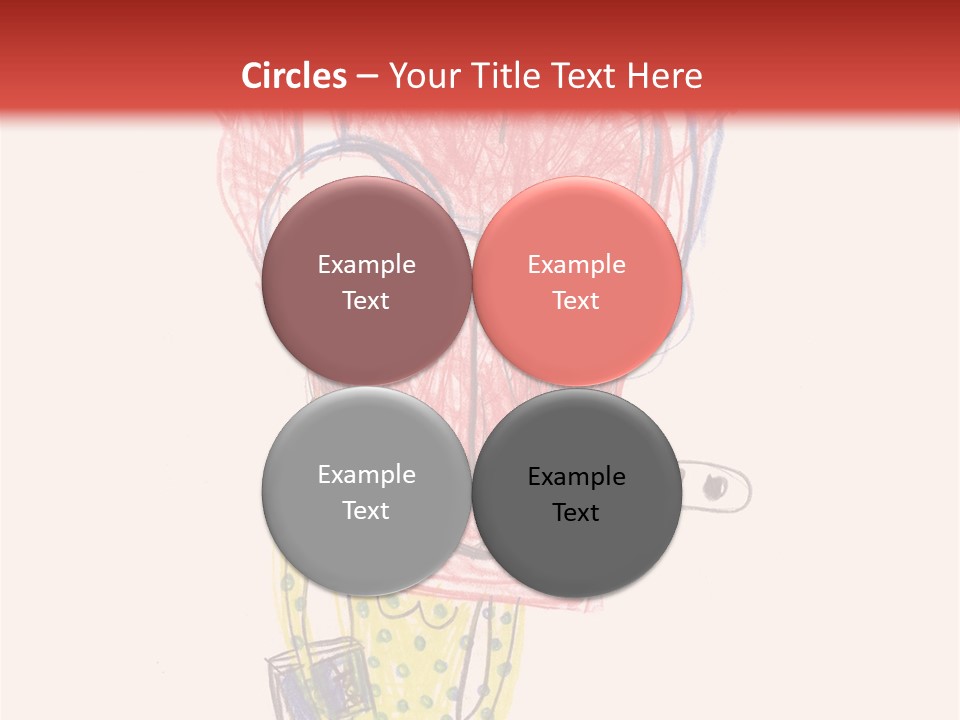 A Child's Drawing Of A Monster With Glasses PowerPoint Template