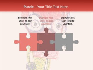 A Child's Drawing Of A Monster With Glasses PowerPoint Template