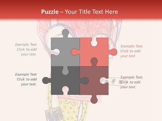 A Child's Drawing Of A Monster With Glasses PowerPoint Template
