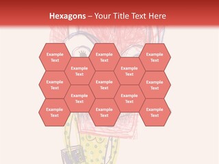 A Child's Drawing Of A Monster With Glasses PowerPoint Template