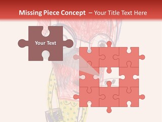 A Child's Drawing Of A Monster With Glasses PowerPoint Template