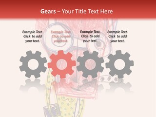 A Child's Drawing Of A Monster With Glasses PowerPoint Template