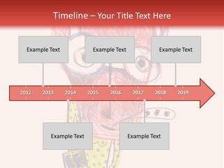 A Child's Drawing Of A Monster With Glasses PowerPoint Template