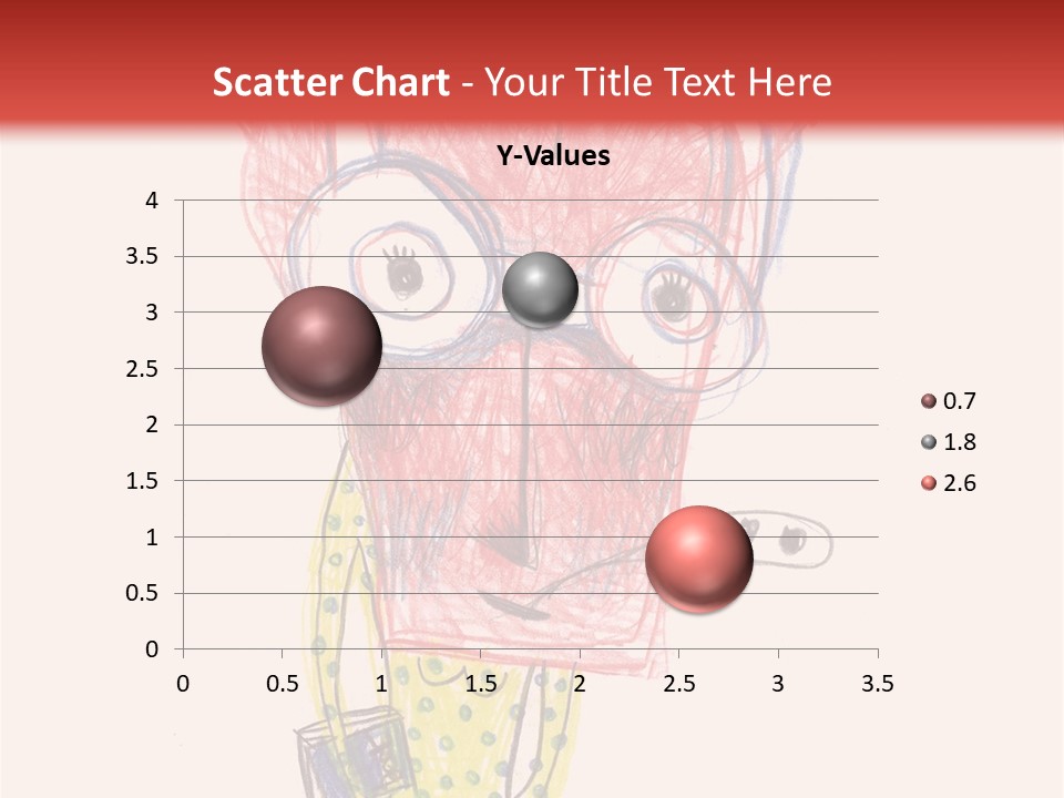 A Child's Drawing Of A Monster With Glasses PowerPoint Template