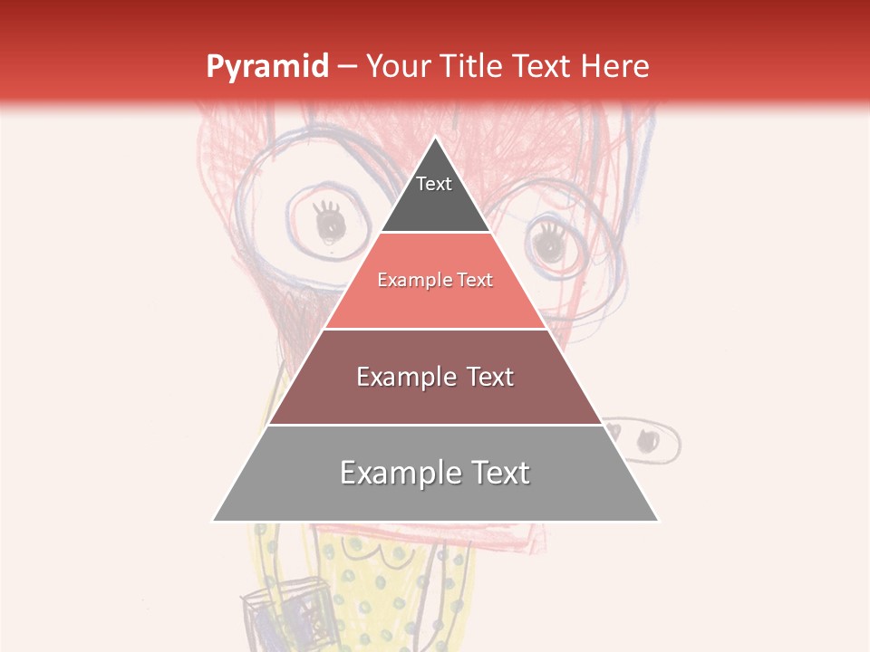 A Child's Drawing Of A Monster With Glasses PowerPoint Template