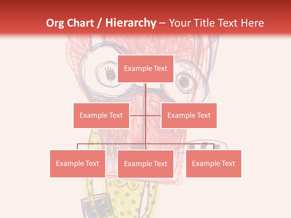 A Child's Drawing Of A Monster With Glasses PowerPoint Template