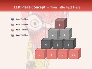 A Child's Drawing Of A Monster With Glasses PowerPoint Template