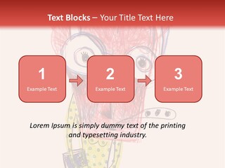 A Child's Drawing Of A Monster With Glasses PowerPoint Template