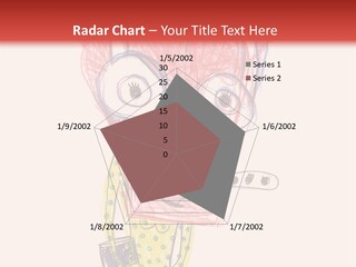 A Child's Drawing Of A Monster With Glasses PowerPoint Template