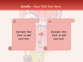 A Child's Drawing Of A Monster With Glasses PowerPoint Template