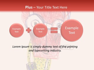 A Child's Drawing Of A Monster With Glasses PowerPoint Template