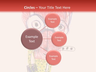 A Child's Drawing Of A Monster With Glasses PowerPoint Template