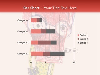 A Child's Drawing Of A Monster With Glasses PowerPoint Template