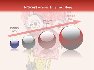 A Child's Drawing Of A Monster With Glasses PowerPoint Template